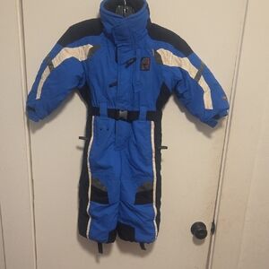 Spyder Blue and Black Snowsuit with White Details